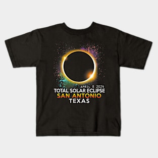 San Antonio Texas Totality Total Solar Eclipse April 8 2024 Kids T-Shirt